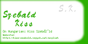 szebald kiss business card